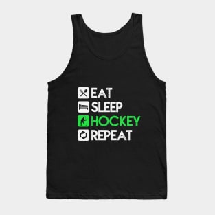 Puck Eat Sleep Hockey Repeat Gift Tank Top